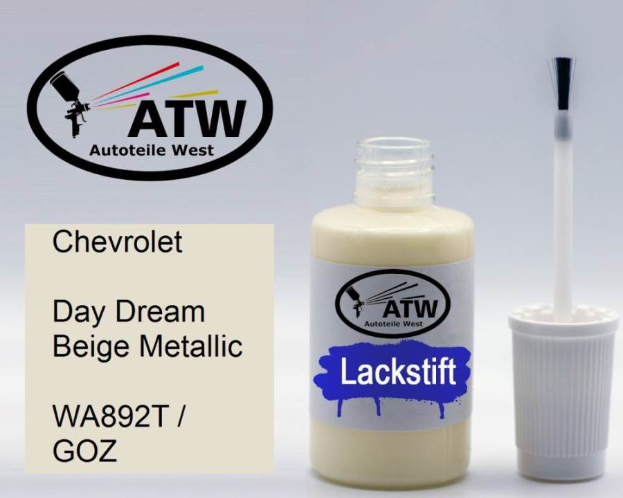 Chevrolet, Day Dream Beige Metallic, WA892T / GOZ: 20ml Lackstift, von ATW Autoteile West.